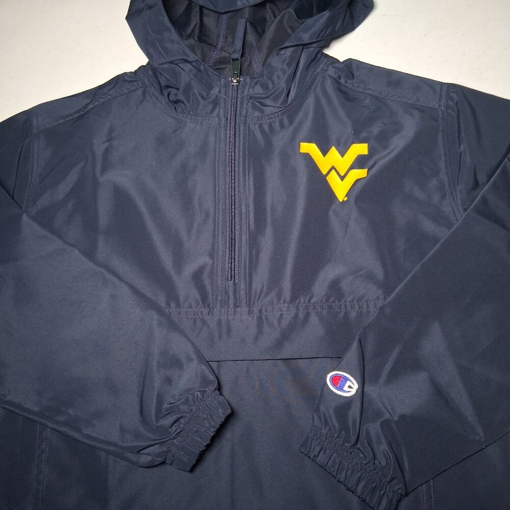 WVU Mountaineers Champion Windbreaker Youth M West Virginia University 1/4 Zip - Picture 2 of 16